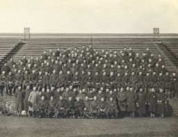 Base Hospital No. 20, University of Pennsylvania's World War I hospital in France, officers and enlisted men, group portrait