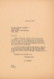 Rubin Saltzman to Henry Monsky about Participation in the American Jewish Conference, April 1943 (correspondence)