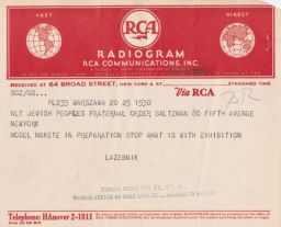 Radiogram about Exhibition