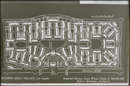 Photograph of a Baldwin Hills plan (Baldwin Hills Village, Los Angeles, California, USA)
