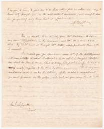 Letter from Nicholas Phillip Trist to Lafayette, November 5th 1830