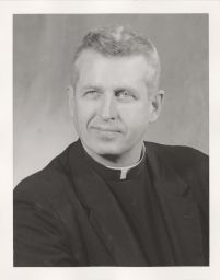 Portrait of Philip Berrigan in clergy robes