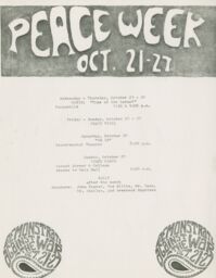 Poster for Peace Week