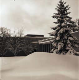 View of Worcester Art Center in Winter