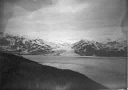 Panorama (296,297,298,299) of Turner and Hubbard Glaciers from Gilbert's 1000-ft site on Gilbert point.