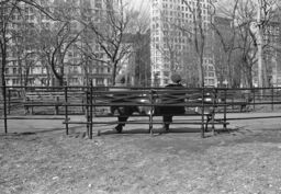 People on bench, Washington Square Park