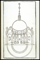 [Plan and Section of a Circular Temple of Venus] (from Hypnerotomachia Poliphili)
