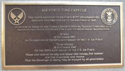 Air Force Time Capsule Plaque
