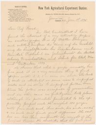 Letter to Professor Spencer A. Beach from F. C. Stewart.
