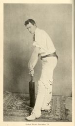 George Stuart Patterson, College Class of 1888, in full cricket ensemble, portrait photograph