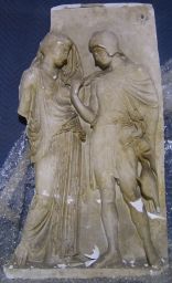 Relief of Orpheus, Eurydice, and Hermes