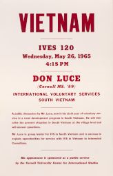 Vietnam lecture poster.