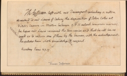 ALS, Thomas Jefferson to Nicholas H. Lewis