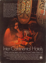 Inter-Continental Hotels advertisement: "There are times when Together is Alone..."