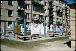 Community drying yard between residential buildings (Kiev, UA)