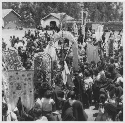 Procession of virgin's image, Festival of Virgin de las Mercedes