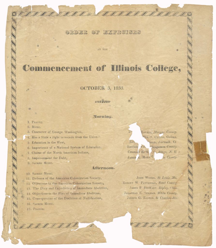 1833 Illinois College Commencement