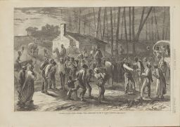 "Harper's Weekly" - Colored Troops Under Gen. Wild Liberating Slaves in North Carolina"