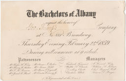 The Bachelors of Albany invitation