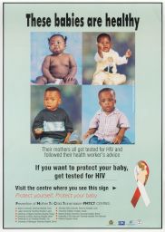 AIDS poster: “These babies are healthy”