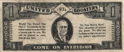 Franklin D. Roosevelt Portrait Advertising Handbill