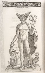 Hermes/Mercury Holding a Caduceus, Standing Over a Goat