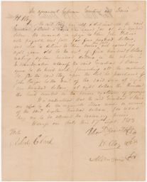 Slave Bill of Sale signed by Henry Clay