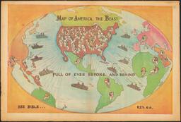 America, the Beast. Full of Eyes Before, and Behind. See Bible . . . Rev. 4:6,