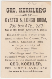 George Koehler’s Oyster & Lunch Room