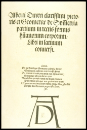 [Title page] (from Dürer, Proportion)