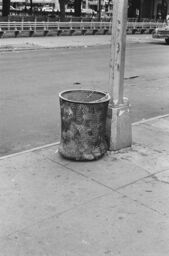 Garbage can, Westchester Square, Bronx