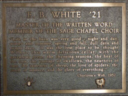 E. B. White Memorial Plaque