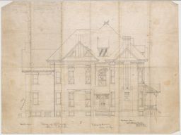 West Elevation (Sheet #8) for residence of Sam Friendly