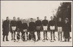 Cornell Men's Ice Hockey team pre-Lynah Rink