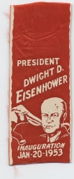 Eisenhower Portrait Inaugural Ribbon, 1953