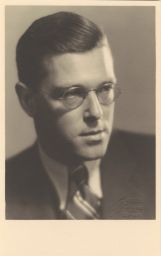 Portrait photograph of Prof. Donald Jay Grout (looking off to the side).