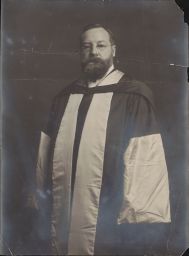 Edward Bradford Titchener Wearing Academic Robe