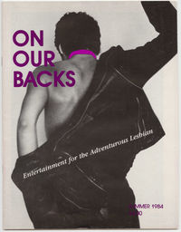 On Our Backs cover, summer 1984, issue 1