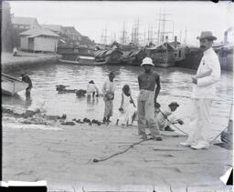 Scene by a Pasig River dock