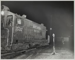 Night Shot of Locomotive