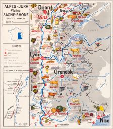 Alpes-Jura Plaine Saone-Rhone Carte Eonomique