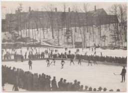 Cornell Men's Ice Hockey game on Beebe Lake