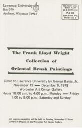 Frank Lloyd Wright Collection of Oriental Bush Paintings program