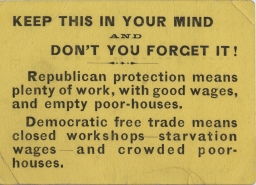 Republican Party Handbill, ca. 1880