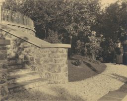 S. Forry Laucks Residence-Woman on Gravel Path