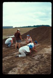 Archaeologists Cleaning Up House Trench at the Townley-Read Site, 1999