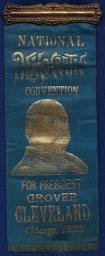 Cleveland National Democratic Convention Ribbon, 1892