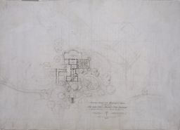 Sketch plan for Kentucky Farm on the estate of Mr. and Mrs. James Cox Brady in Fayette County, Kentucky