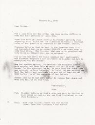 Rose to Walter B. Garland about Dues and Secretary, January 1949 (correspondence)
