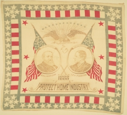 Benjamin Harrison-Morton Protect Home Industry Portrait Handkerchief